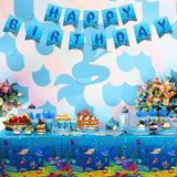 171 Pcs Under the Sea Party Supplies Ocean Sea Party Tableware Set