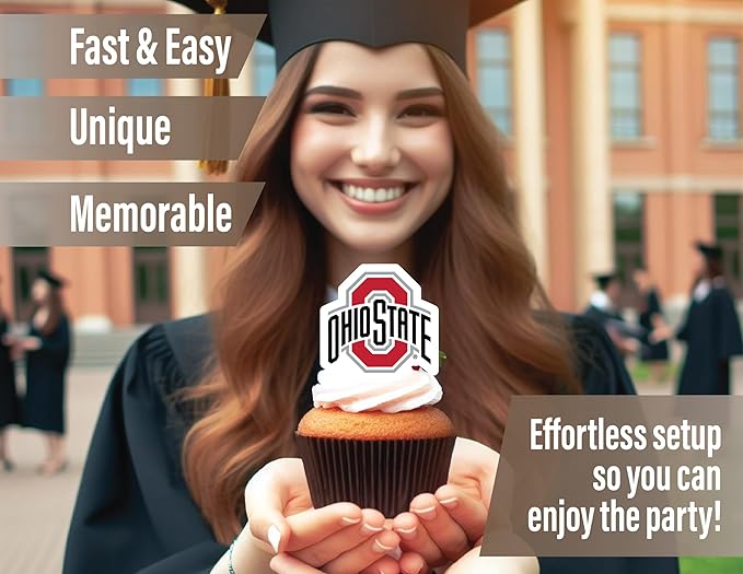 Ohio State Party Supplies for OSU Football, Birthday Gift, Graduation
