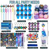 161 Pcs Space Party Favors with Cup Straws Stress Ball Space