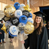 HILAVO Blue and Black Graduation Balloons 2026 Graduation Decoration
