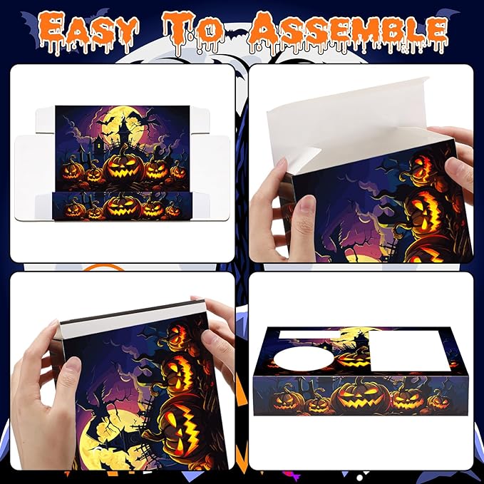 20 Pcs Halloween Movie Night Supplies Movie Night Paper Snack Trays
