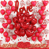 Red Heart Balloons Love Balloon Valentines Day Balloons Decorations