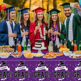 QZYL 2 Pcs Graduation Tablecloth, 108" X 54" Plastic Graduation