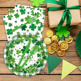 175 Pcs St Patrick's Day Tableware Set Serves 25 Green Lucky