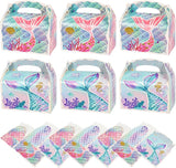 36 Pack Cute Mermaid Party Favor Treat Boxes Small Ocean Gable Boxes