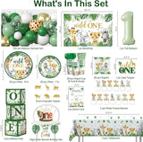 Cocomigo 248pcs Wild One Birthday Decorations for Boy Complete Wild