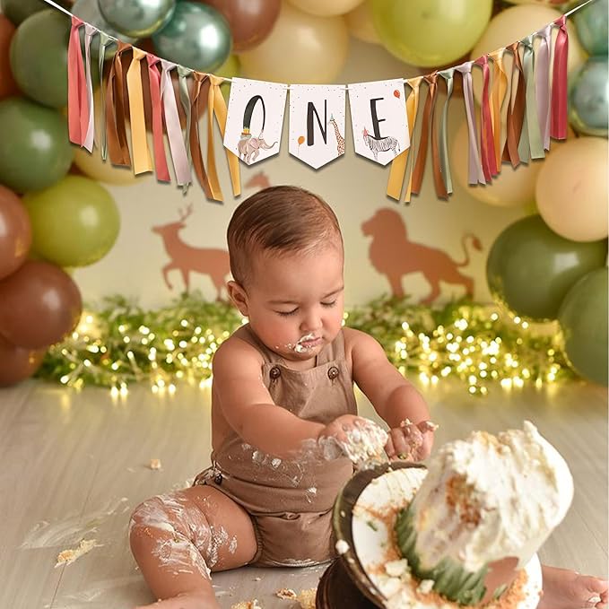 Jungle Safari Wild One High chair Banner HighChair ONE Banner