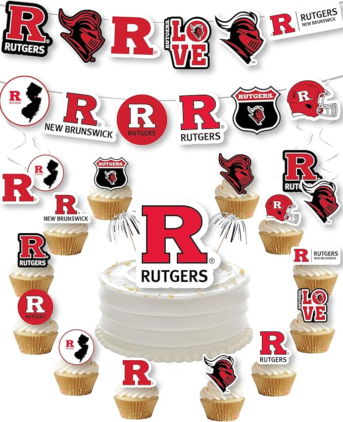 Rutgers Party Supplies for Football, Birthday Gift, Graduation Party