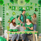 St Patrick's Day Decorations Kit Shamrock Garlands Hanging Swirls