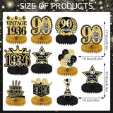 90th Birthday Decorations, 9PCS 90th Birthday Party Table Decorations