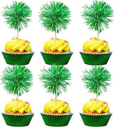Gyufise 30Pcs Foil Firework Cupcake Toppers Sparkle Tinsel Cake #8