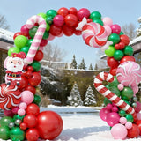Christmas Balloon Arch Kit Xmas Fruit Green Pink Balloon Garland Hot