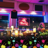 Glow Party Table Covers Neon Plastic Tablecloths 108 x 54 Inch