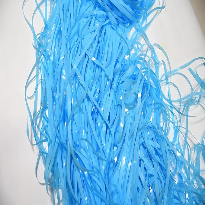 BRAVESHINE Fringe Curtains Backdrop - 2Pcs Pastel Blue Party