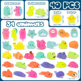 BONNYCO Mochi Squishy Toys Bulk for Kids Party Favors Pack 40. Goodie