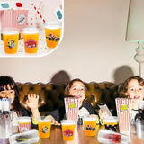 100 Pcs Movie Night Cups 12 Oz Clear Disposable Plastic Drinking