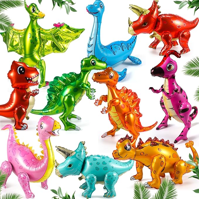 10 Pack Large Dinosaur Balloons for Birthday Party Decor 22 35 in