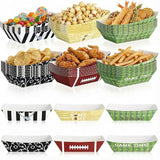 100 Pcs Football Party Favors & Supplies Paper Food Tray 2lb