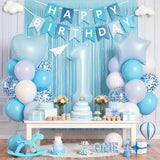 1st Birthday Decorations for Boys, 40 Inch Light Blue Number 1