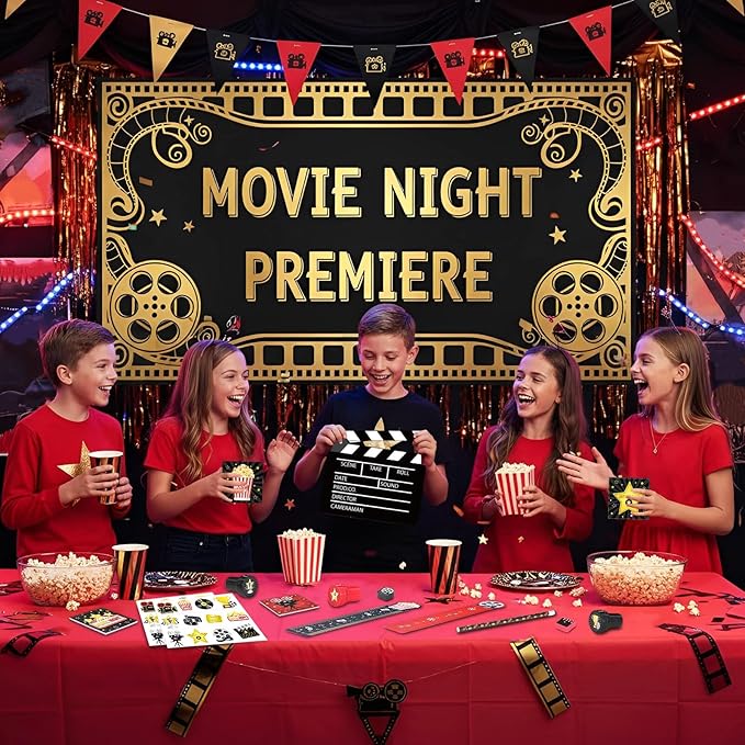 168 Pcs Movie Night Party Favors Set Movie Night Stationery Set