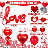 Valentines Day Decorations Set I Love You Balloons and Red