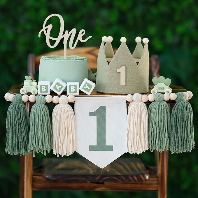 Wild One High Chair Banner For 1st Birthday Party Boy Decorations