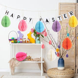 16 Pcs Easter Decorations Eggs Hanging Ornaments Paper