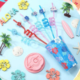 Yungyan 24 Sets Hawaii Hibiscus Cartoon Party Favors Goodie Cups with