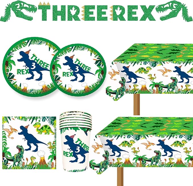 Dinosaur Birthday Party Supplies 3 Year Old Boy Three Dino Rex