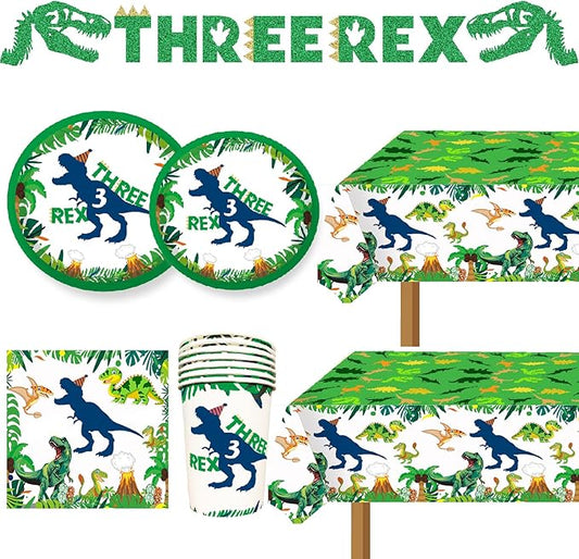 Dinosaur Birthday Party Supplies 3 Year Old Boy Three Dino Rex