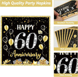 50 Guests 60th Anniversary Plates and Napkins Party Supplies 60th