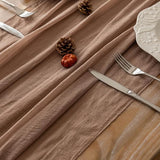 Keketoarrange Cheesecloth Table Runner Nude Gauze Rustic Boho Coffee
