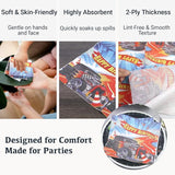 50Pcs Race Car Tableware Dinnerware Set Disposable Hot Car Wheels