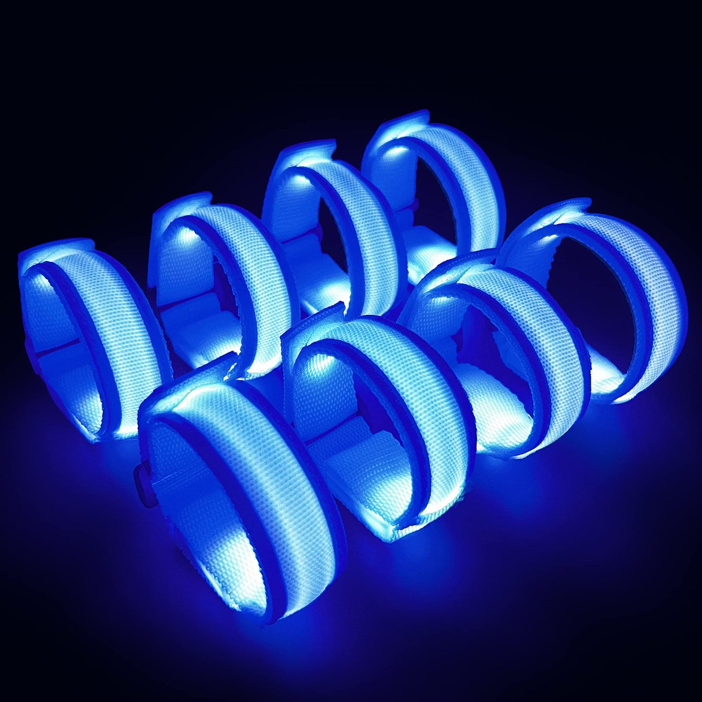 KIRALUMI 8 PCS LED Glow Bracelets, Light Up Wristbands - Halloween