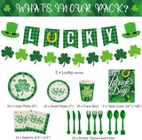 172 Pcs St Patricks Day Party Decoration Set Serves 24 Include Happy