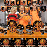 194pcs Basketball Party Plates and Napkins Set Birthday Party
