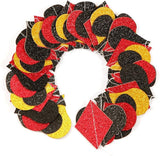 Red-Black Gold Casino Party-Decorations Streamers-Garland - 52ft