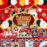 175Pcs Casino Party Decorations Set with Plates Cup Tableware Casino