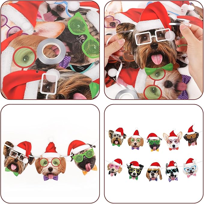 Dog Christmas Garland Dog Birthday Banner Puppy Themed Party
