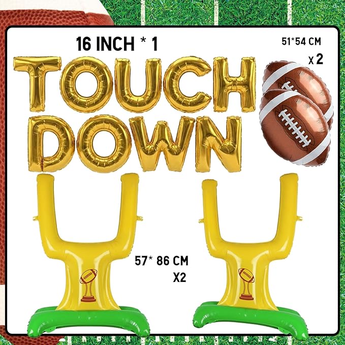 Football Party Decorations & with Football Goalpost Touch Down
