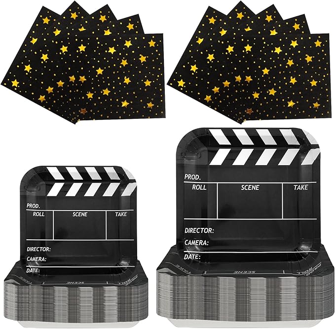100 Pcs Movie Night Theme Party Supplies Serves 50 Movie Night