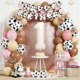 1st Birthday Decorations for Girls, 40 Inch Cream Number 1 Balloon,