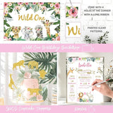 130 PCs Wild One Birthday Decorations Girl Hombae Safari Jungle