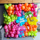 146Pcs Tropical Aloha Balloon Arch Garland Kit with Flamingo Palm