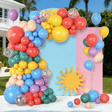 Amandir 153pcs Colorful Rainbow Balloons Arch Kit Assorted Colors