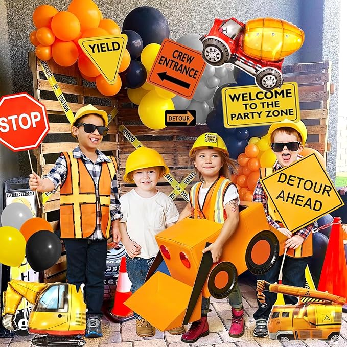 151Pcs Construction Party Decorations Birthday Supplies Construction