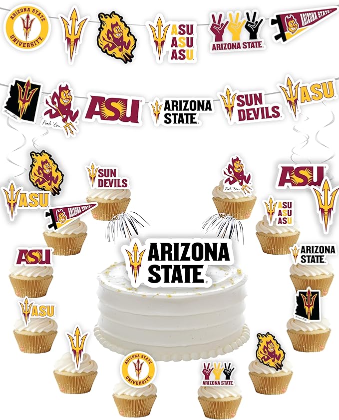Arizona State Party Supplies for Football, Birthday Gift, Graduation