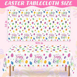 QZYL 12 Pack Easter Tablecloths Rectangular, 54" x 108" Disposable