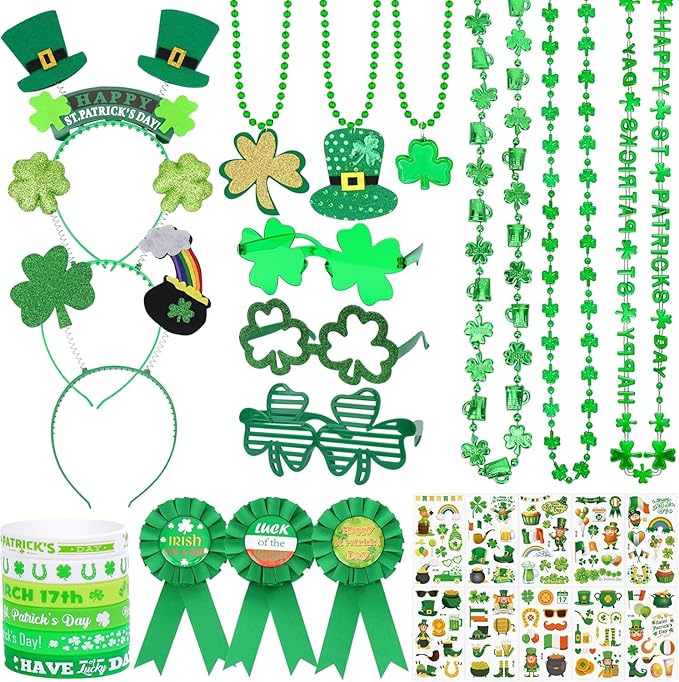 123 Pcs St Patricks Day Accessories St Paddys Day Accessories with