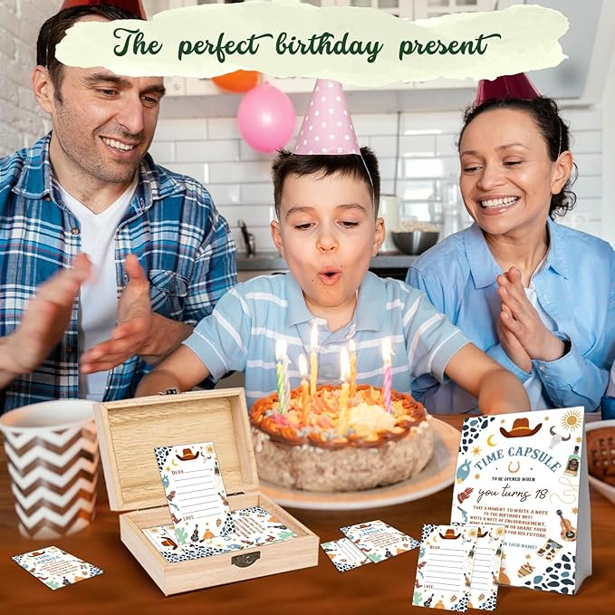 Cowboy Memory Time Capsule Kit Baby 1st Birthday Memory Time Capsule